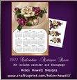2022 Calendar - Antique Rose