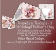 Teapots & Teacups 2 - double fold card - Birthday/Mothers Day.