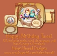 Happy Birthday Tweet - Round Cornered Tent Card