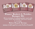 Flower Baskets & Teddies Bumper - Blank Cards with Sayings