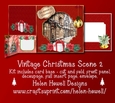 Vintage Christmas Scene 2 - Cut and Fold Card