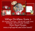 Vintage Christmas Scene 3 - Cut and Fold Card