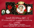 Sweet Christmas Girl 3 - Cut & Fold Card