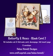 Butterfly & Roses -2 - Blank Card - Tent card