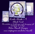 Little Bird 4 - Tent Card - Blank Card