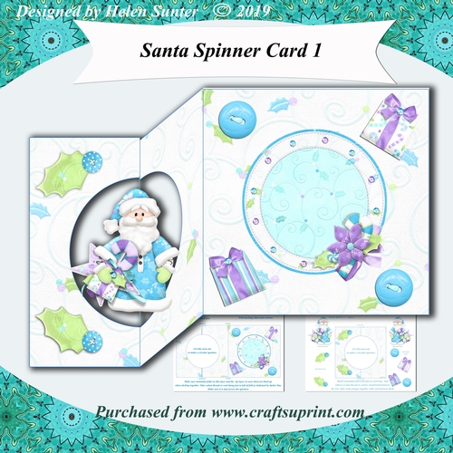 Santa Foldback Spinner Card 1