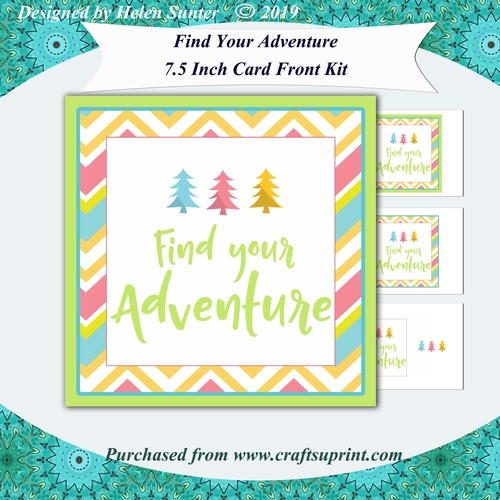 Find Your Adventure 7.5 Inch Square Card Front Kit
