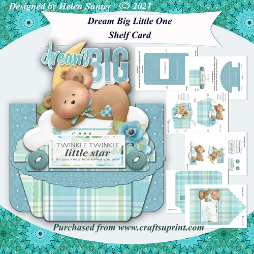 Dream Big Little One Baby Shelf Card 