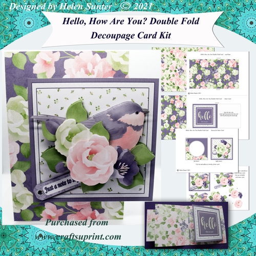Hello, How Are You? Double Fold Decoupage Card