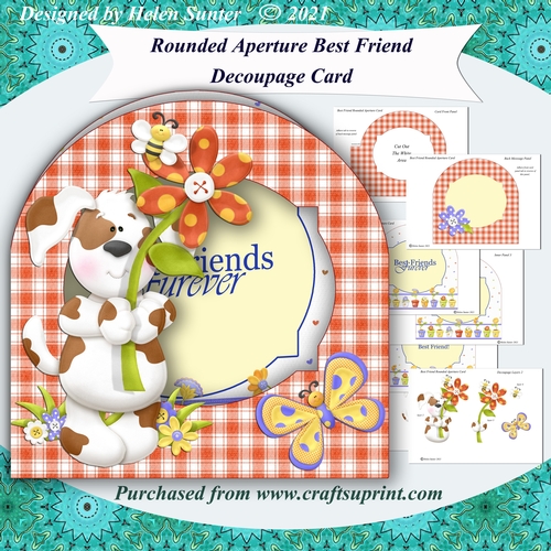 Best Friend Rounded Aperture Card 