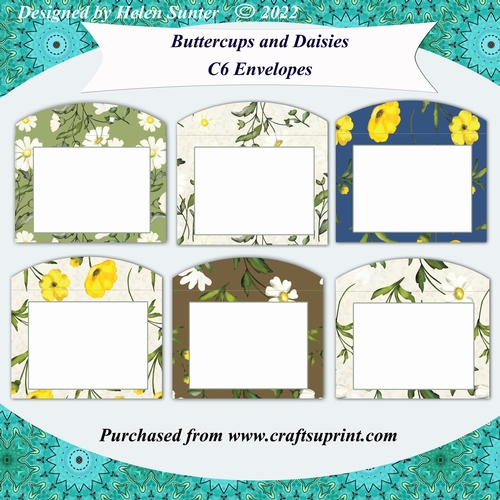 6 Buttercups and Daisies C6 Envelopes for Cards and Stationery