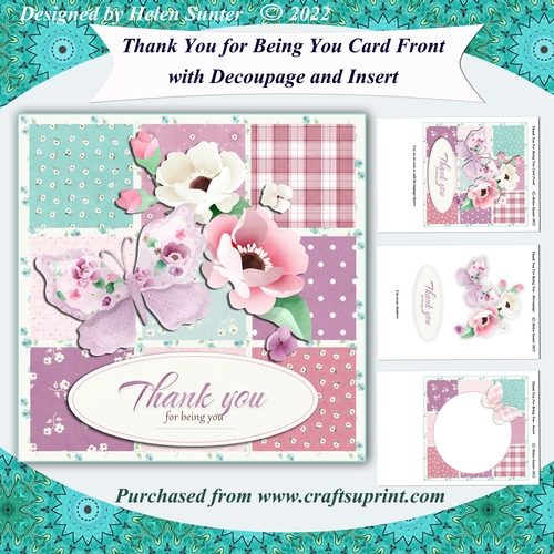 Thank You For Being You 7.5 Inch Card Front 