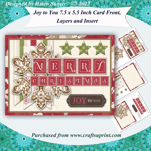 Joy to You 7.5 x 5.5 Inch Merry Christmas Card Front