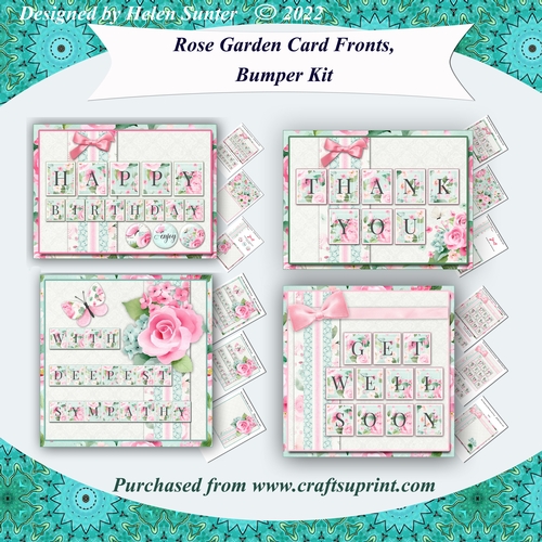 Rose Garden Card Fronts Bumper Kit 