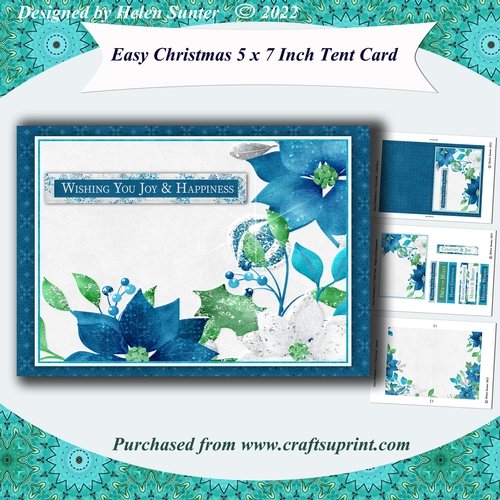 Easy Christmas 5 x 7 Inch Tent Card
