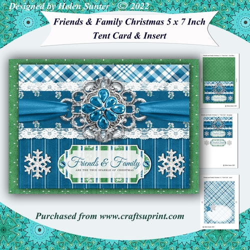 Friends and Family Christmas Tent Card