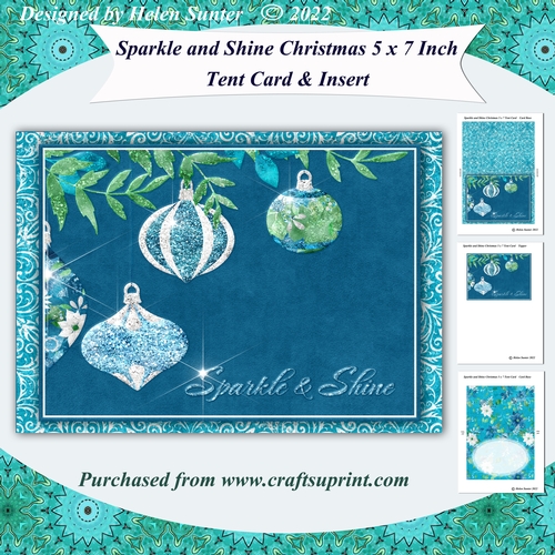 Sparkle and Shine Christmas Tent Card