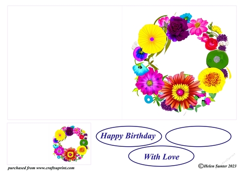 Floral Arrangements Cut and Fold Card 1