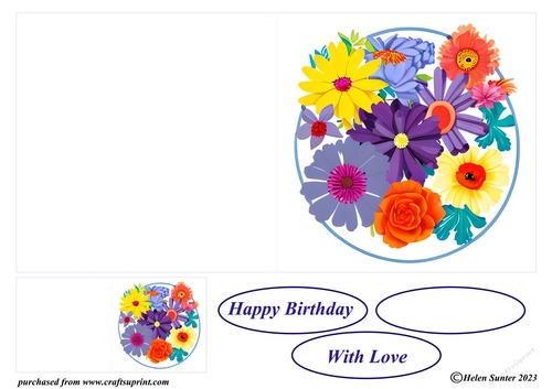 Floral Arrangements Cut and Fold Card 3