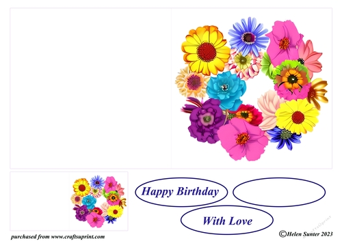 Floral Arrangements Cut and Fold Card 4