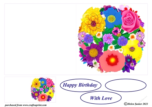 Floral Arrangements Cut and Fold Card 5