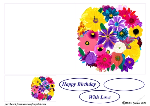 Floral Arrangements Cut and Fold Card 6