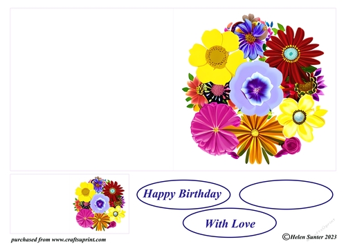 Floral Arrangements Cut and Fold Card 8