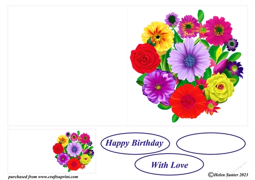 Floral Arrangements Cut and Fold Card 10