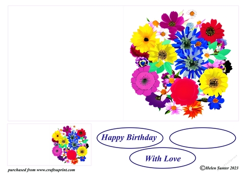 Floral Arrangements Cut and Fold Card 11