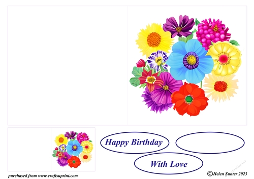 Floral Arrangements Cut and Fold Card 12