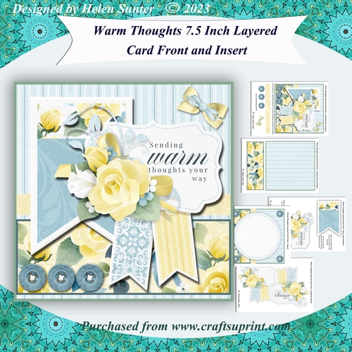 Warm Thoughts 7.5 Inch Layered Card Front and Insert