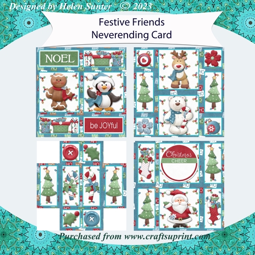 Festive Friends Neverending Christmas Card
