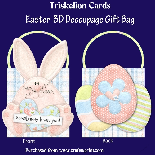 Easter 3D Decoupage Gift Bag