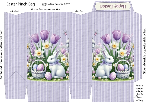 Bunny with Flowers Easter Pinch Bag 4