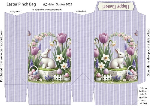 Bunny with Flowers Easter Pinch Bag 5