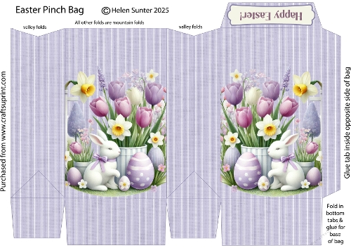 Bunny with Flowers Easter Pinch Bag 6