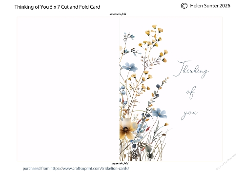 Wildflowers Thinking of You Quick Cut and Fold Card