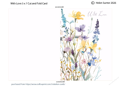 Wildflowers With Love Cut and Fold Card
