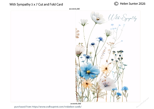 Wildflowers With Sympathy Cut and Fold Card