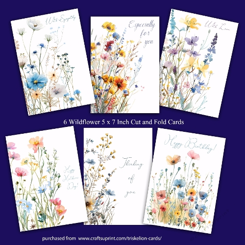 Wildflower 5 x 7 Inch Cut and Fold Card Collection