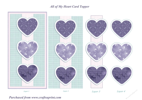 All of My Heart 3D Decoupage Card Topper