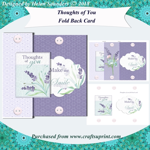 Thoughts of You No Holes Fold Back Card Mini Kit