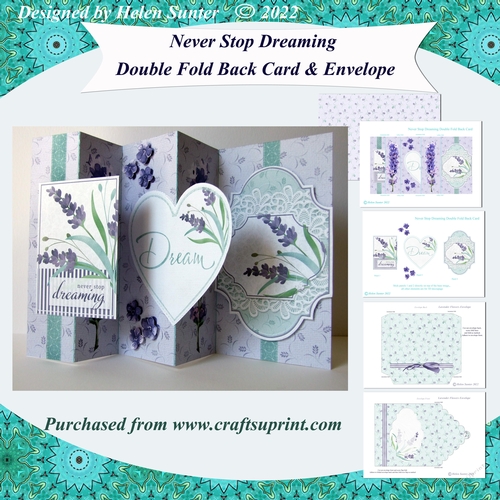 Never Stop Dreaming Double Fold Back Card & Envelope