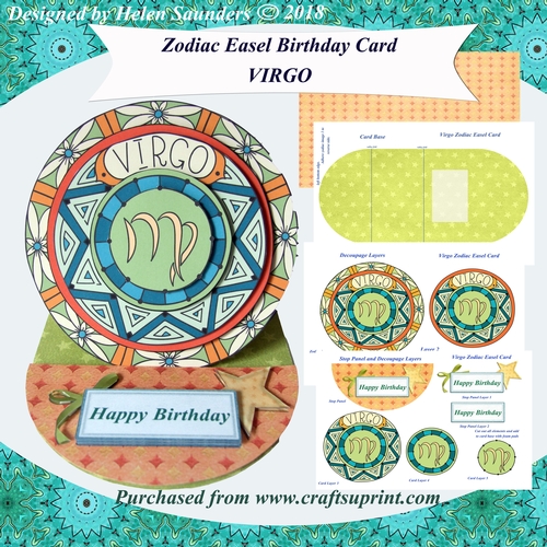 Virgo - Zodiac Easel Birthday Card