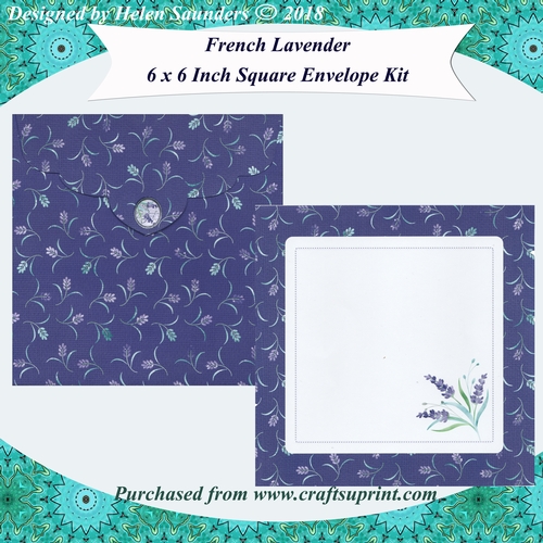 French Lavender 6 x 6 Inch Square Fancy Envelope Kit
