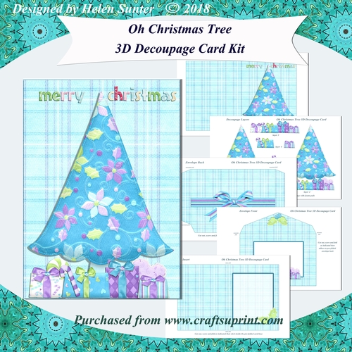 Oh Christmas Tree 3D Decoupage Card Kit