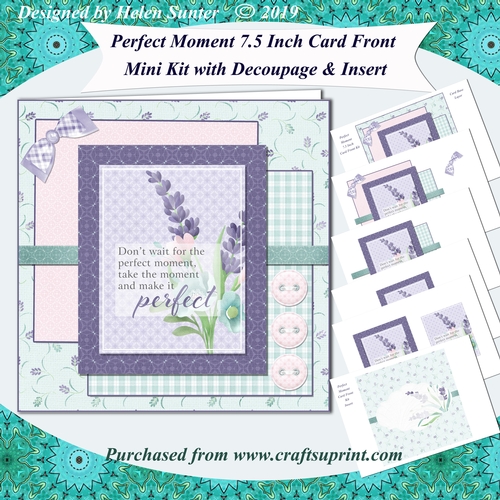 Perfect Moment 7.5 Inch Square Card Front Mini Kit with Decoupage & Insert