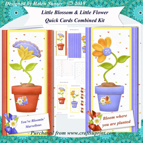 Little Flower and Little Blossom Quick Tall Cards Combined Kit