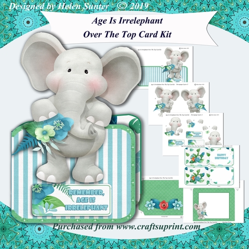 Age is Irrelephant Over the Top 3D Card Kit