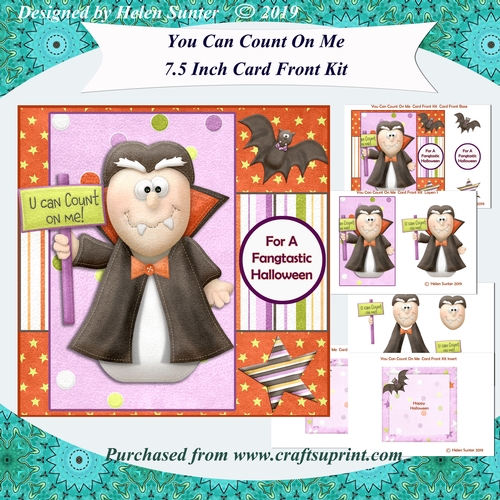 You Can Count On Me 7.5 Inch Vampire Card Front Kit